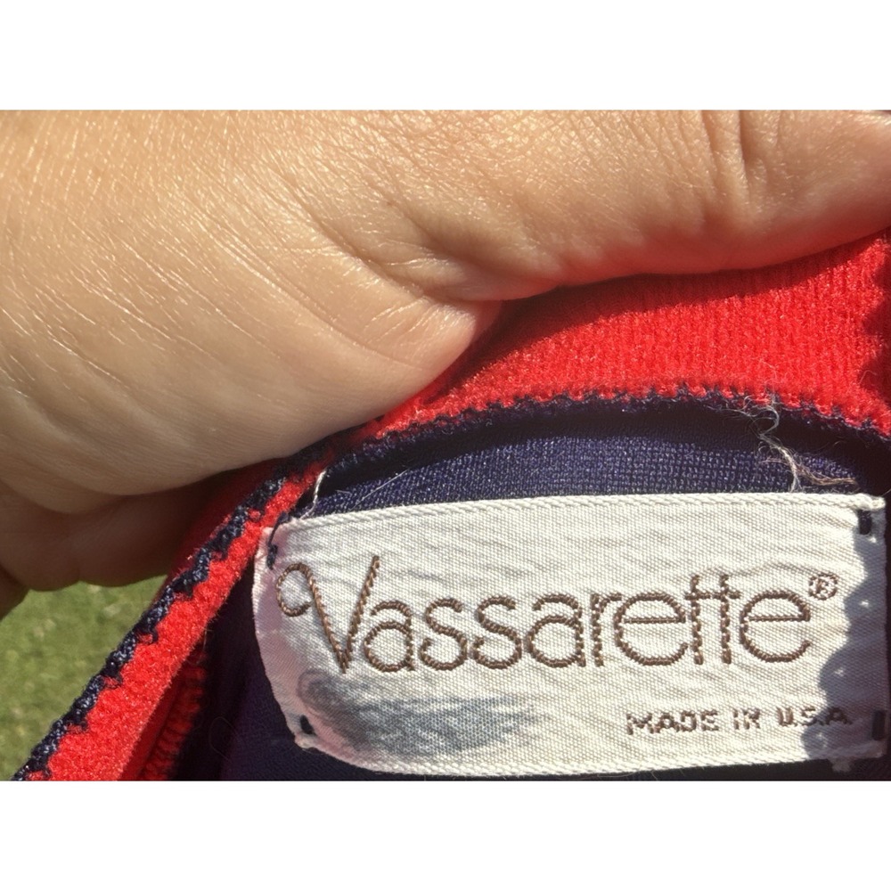 Vintage Lingerie 60s-70s Vassarette Mod Red Strip… - image 7